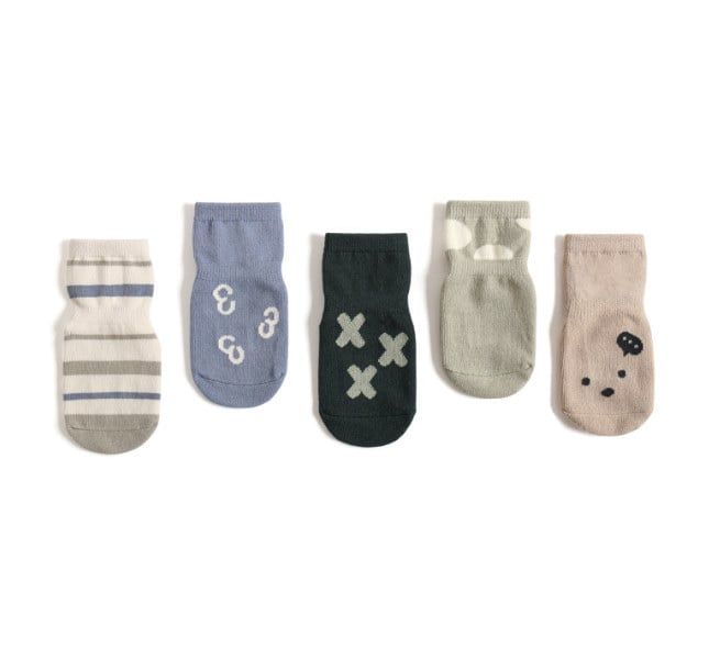 Tất chống trượt X O cao cổ Nemo Baby 5 hình