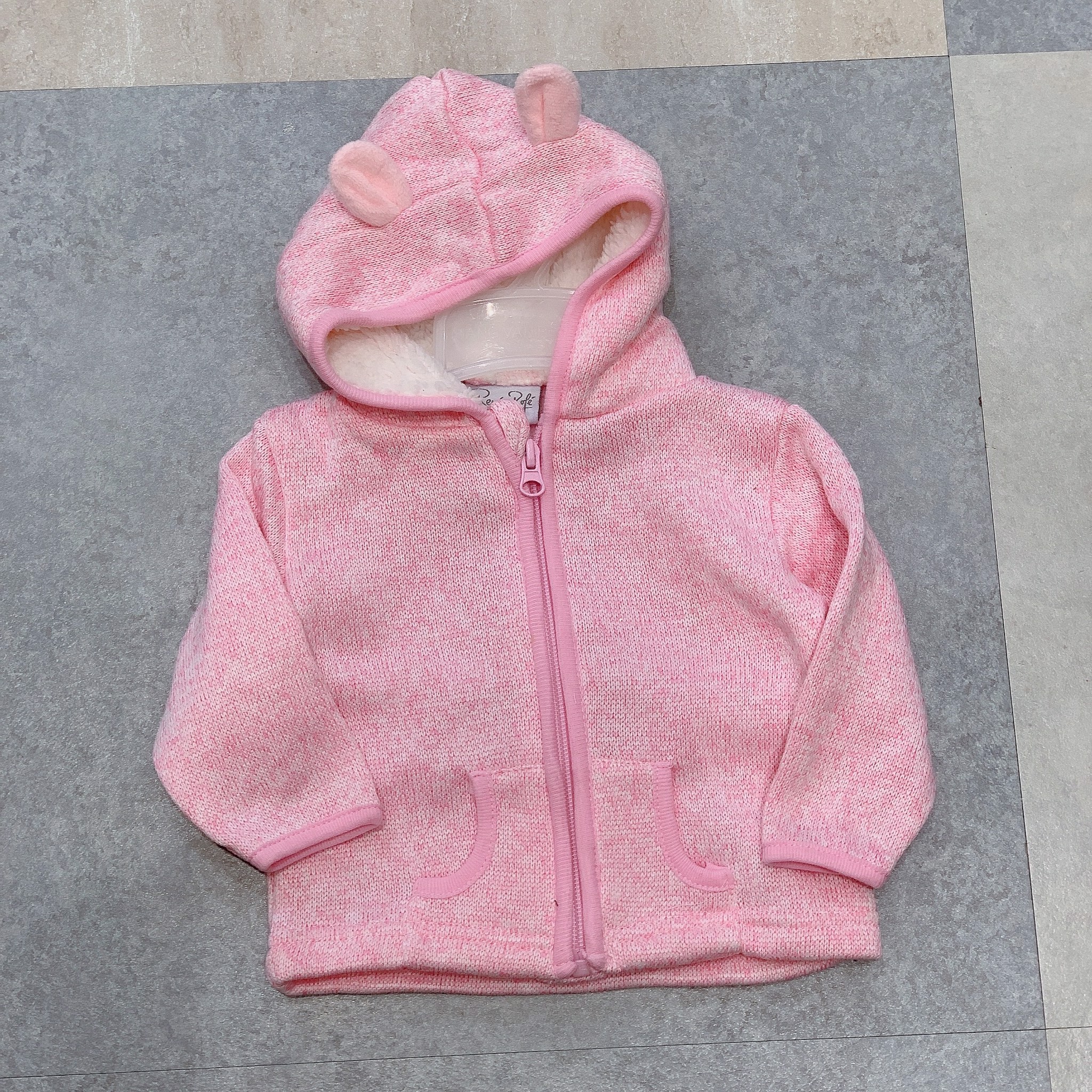 Áo khoác nỉ bông Rene Rofe mũ lót lông cừu sơ sinh