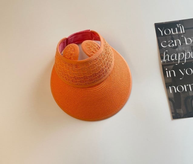 Mũ cói nửa đầu tai thỏ trơn nhiều màu BTBG