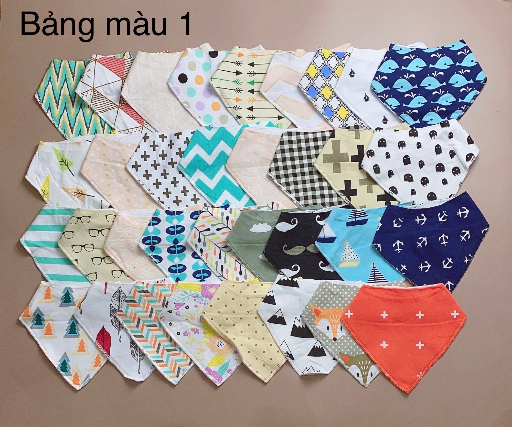 Bảng màu 1 - Yếm cổ lót nỉ BTBG