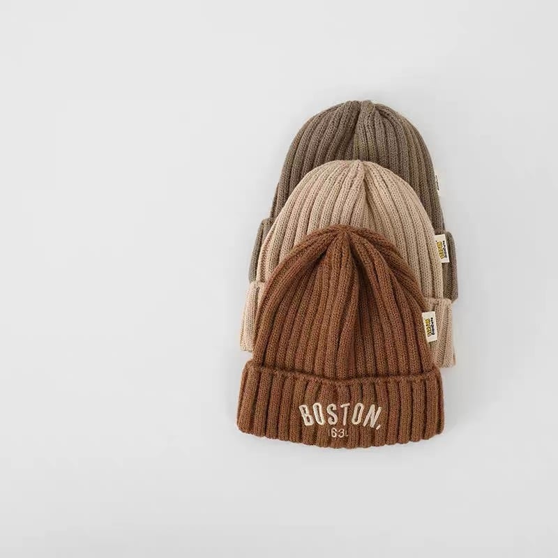 Mũ len Boston trơn 5 màu BTBG Free size 1 - 5y