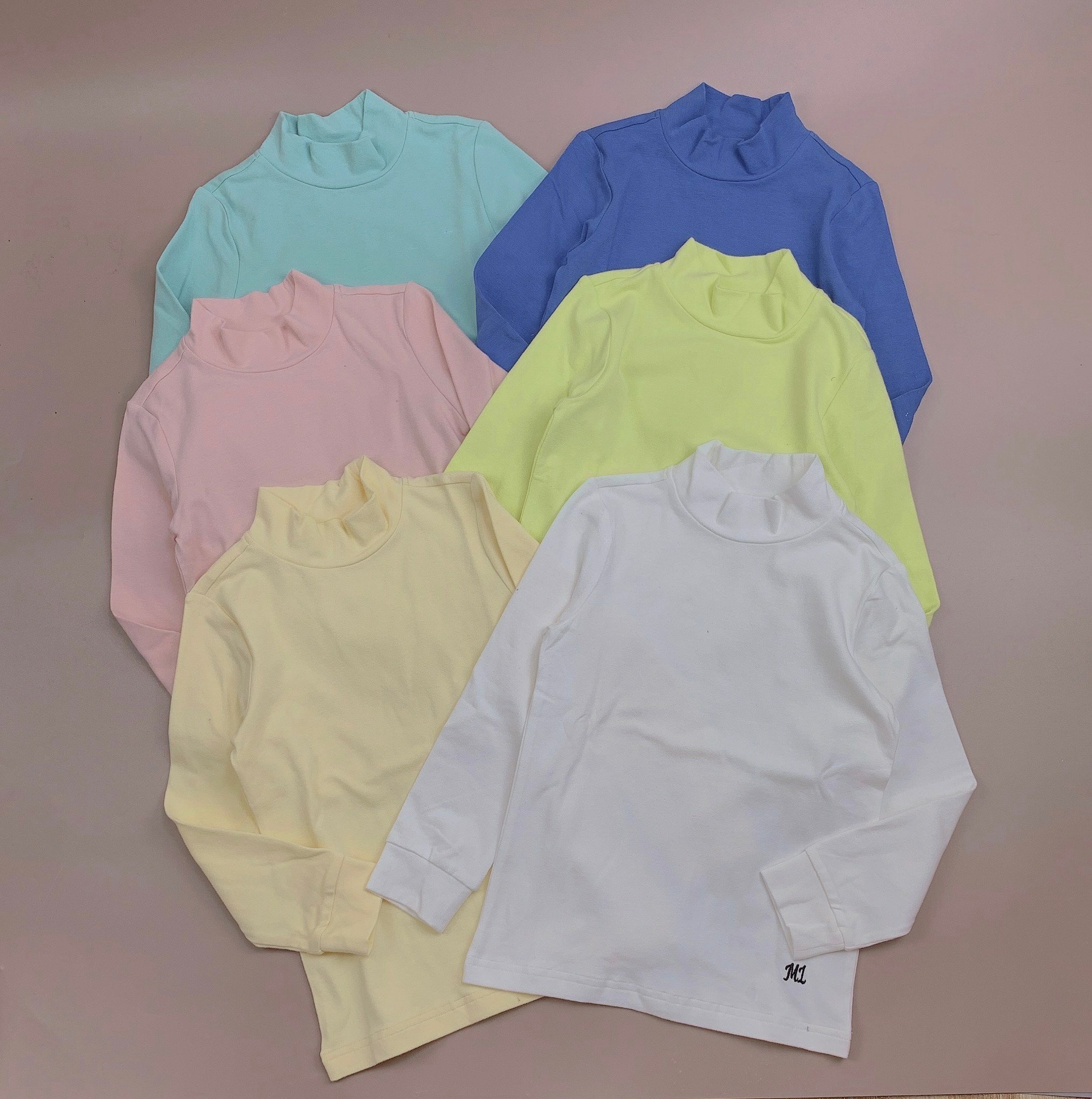 Áo cotton cổ 3p giữ nhiệt MiLam vải Hàn trơn nhiều màu BTBG size 110-160