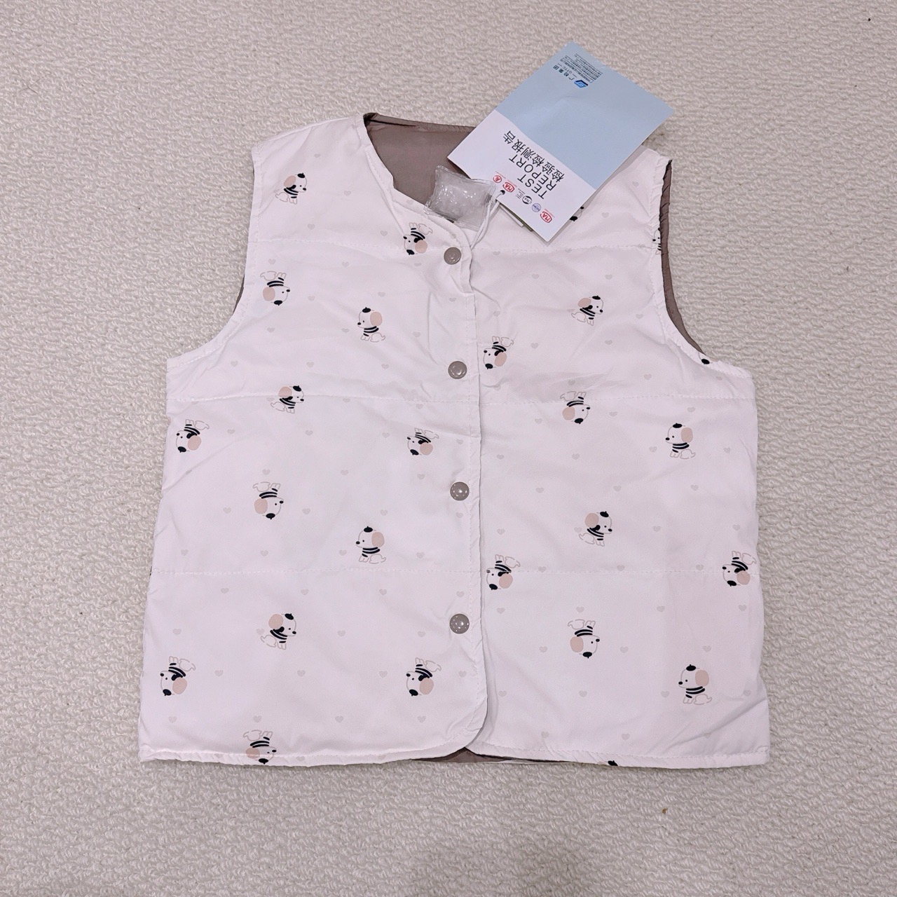 Áo khoác gile lông vũ Liwu Kids siêu nhẹ 2 mặt nhiều mẫu cho bé size 90 - 130