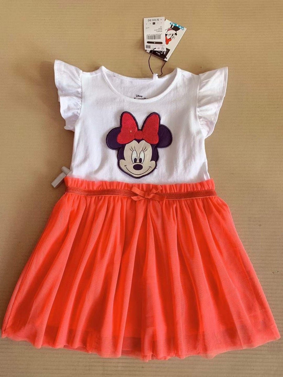 Váy Disney cotton lật hình phối chân voan nhiều màu size 2 - 8y