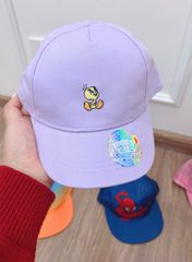 Mũ lưỡi trai HM tím thêu hình Donal