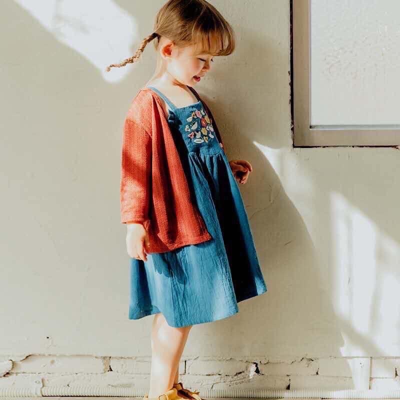 Cardigan nâu bebezoo sợi dệt mỏng size 90-130