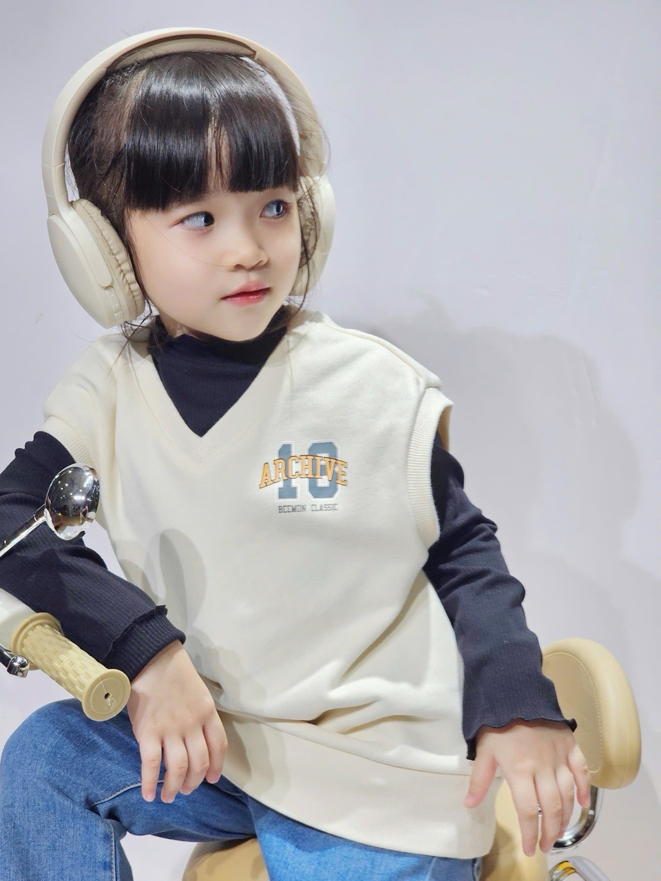 BM2510VT06 - Áo gile nỉ da cá Beemon 2 màu cho bé size 120-160