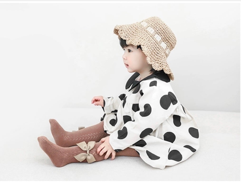 Quần tất len lưới đính nơ 4 màu Nemo Baby