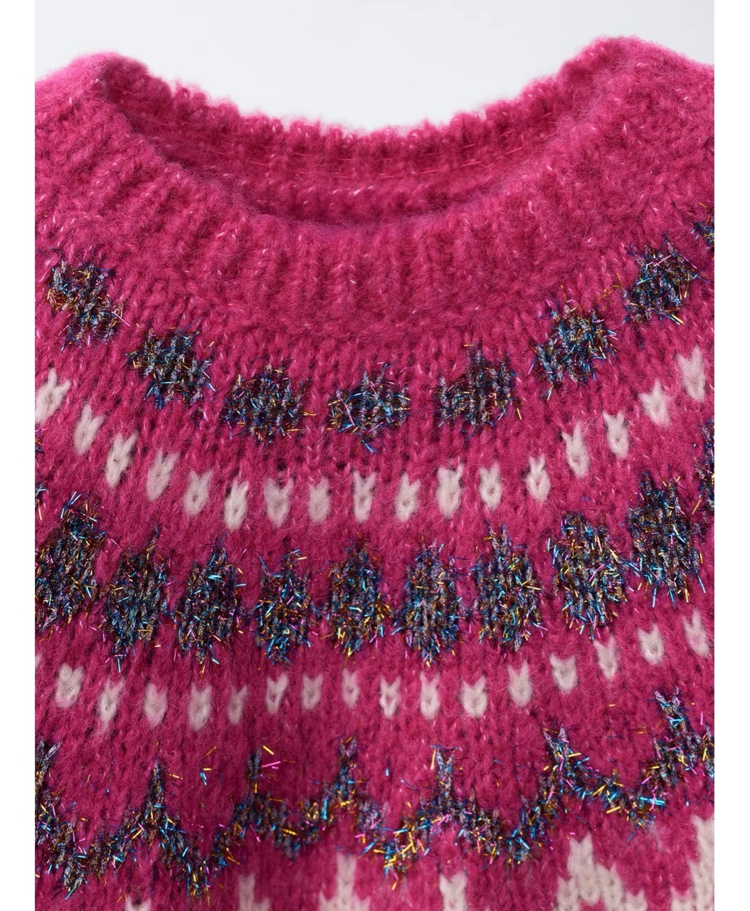 Áo len ZR họa tiết 2 màu hồng/xanh cho bé size 1-6y