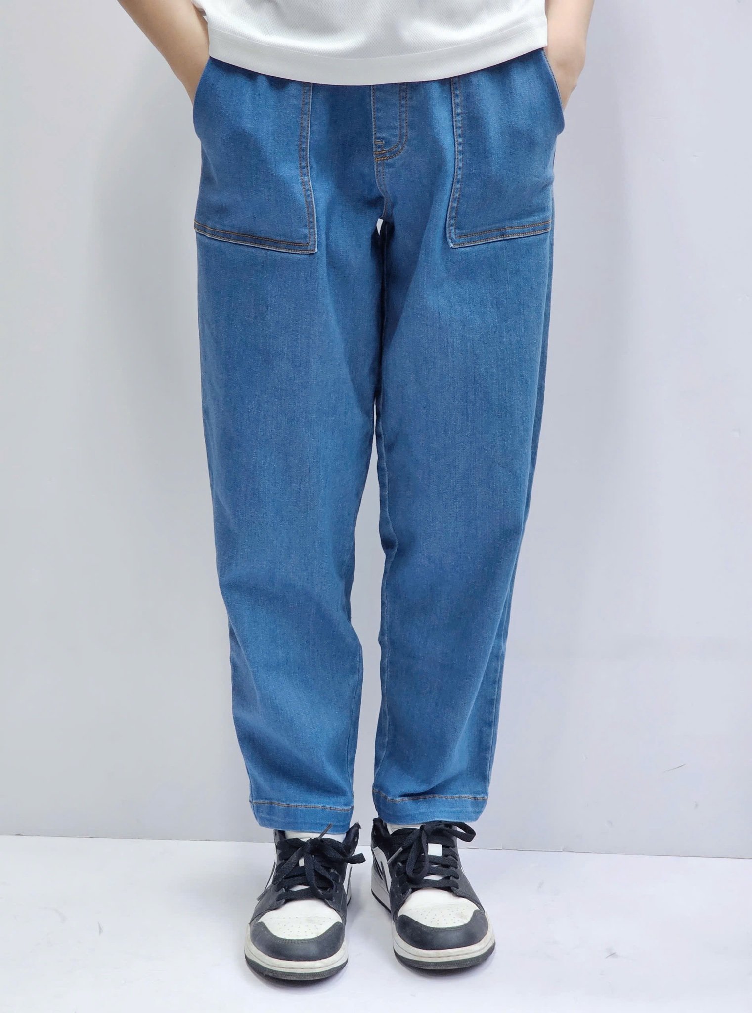 Quần jean dáng baggy BeeMon 2 màu xanh đậm / nhạt size 120 - 160
