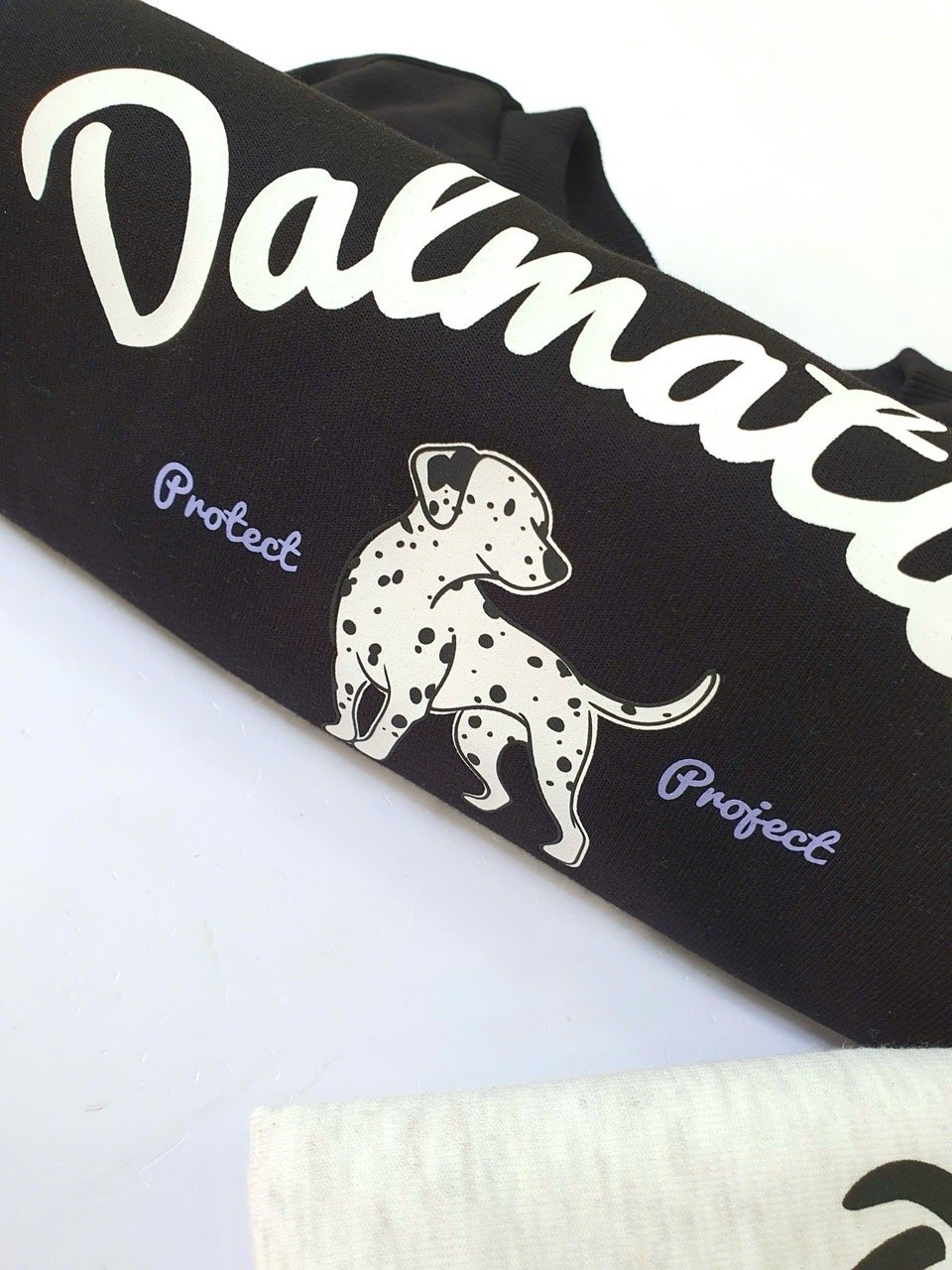 Áo nỉ Polham in hình cún Dalmatian 2 màu ghi/đen cho bé size 110-160