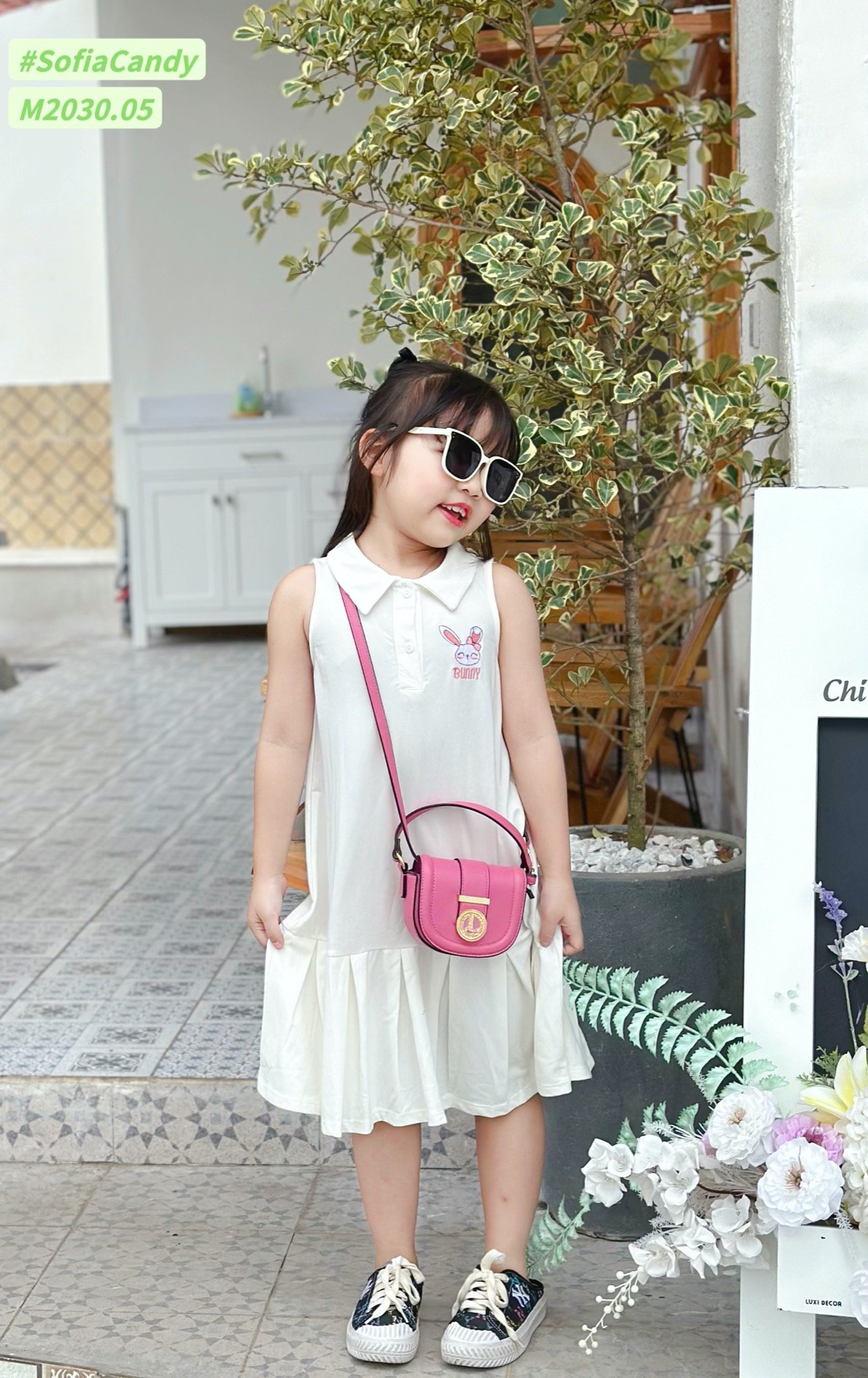 V00048 - Váy Mia Kids cotton cổ đức đuôi cá 2 màu BG size 2-12y