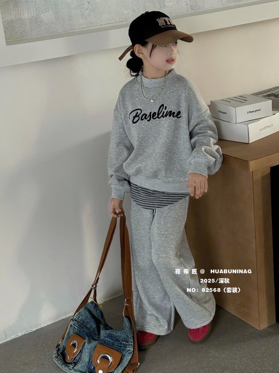 82568 - Set bộ lót nỉ đại hàn QCCC 3 màu cho bé size 120-160