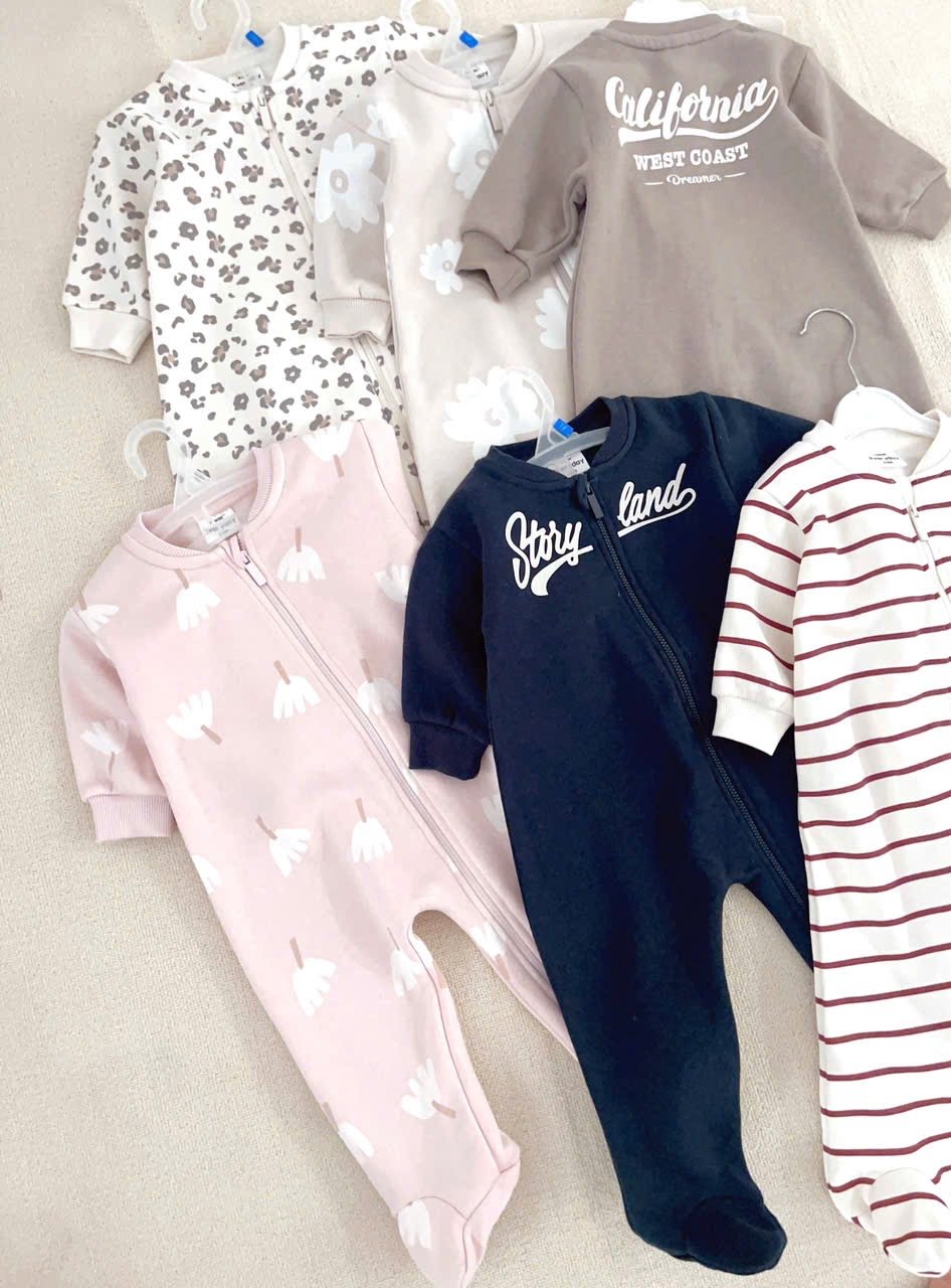 Body nỉ bông Minene dư xịn nhiều màu cho bé size 3-24m