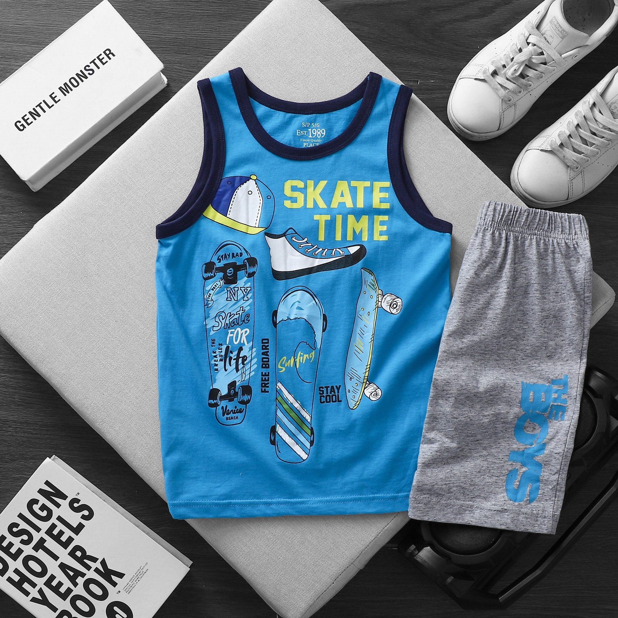 Bộ ba lỗ Place 7 hình Bé Trai size 4 - 16y - Bảng màu 2