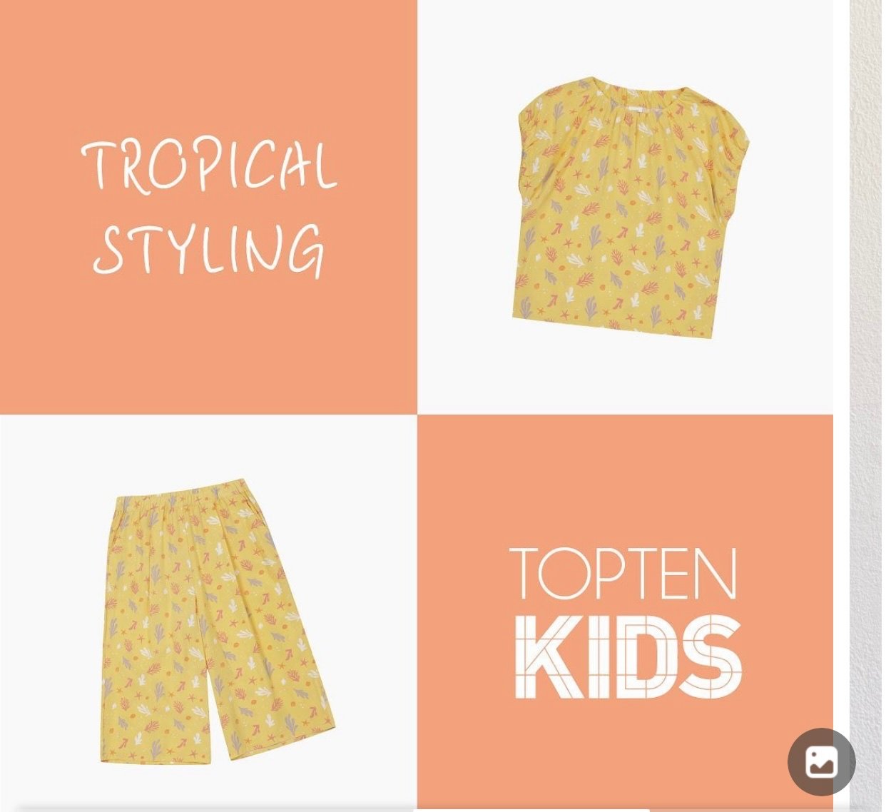 Bộ lanh Topten hoa 3 màu BG size 110 - 150