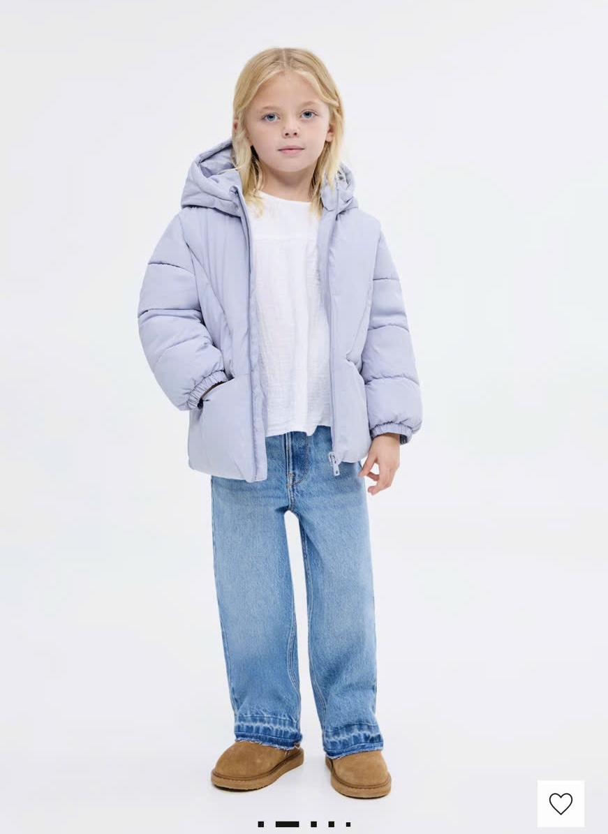 Áo khoác phao MNG 2 màu hồng/xanh tím cho bé size 1-6y