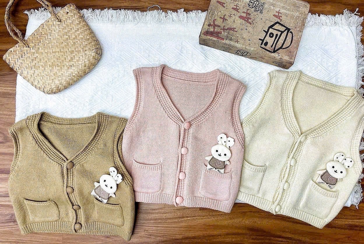 696 - Gile len đính thỏ nhiều màu cho bé gái size 90-130