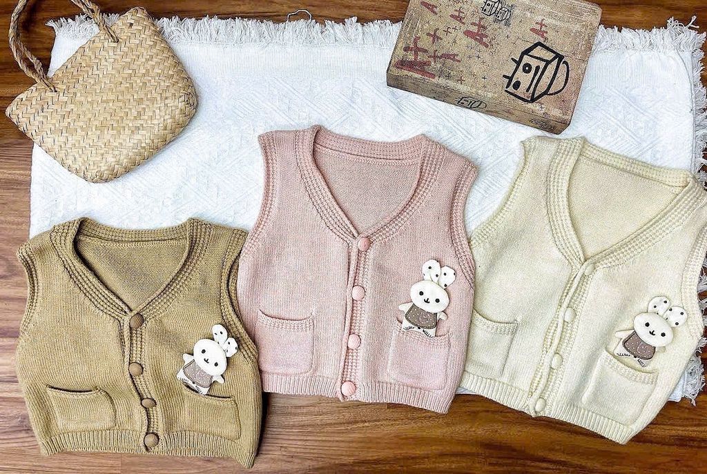 696 - Gile len đính thỏ nhiều màu cho bé gái size 90-130