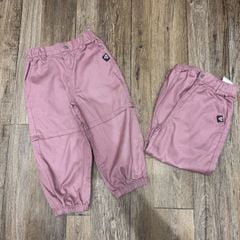 Quần jogger thô kaki GGJJ màu hồng cho Bé Gái size 24m - 8y