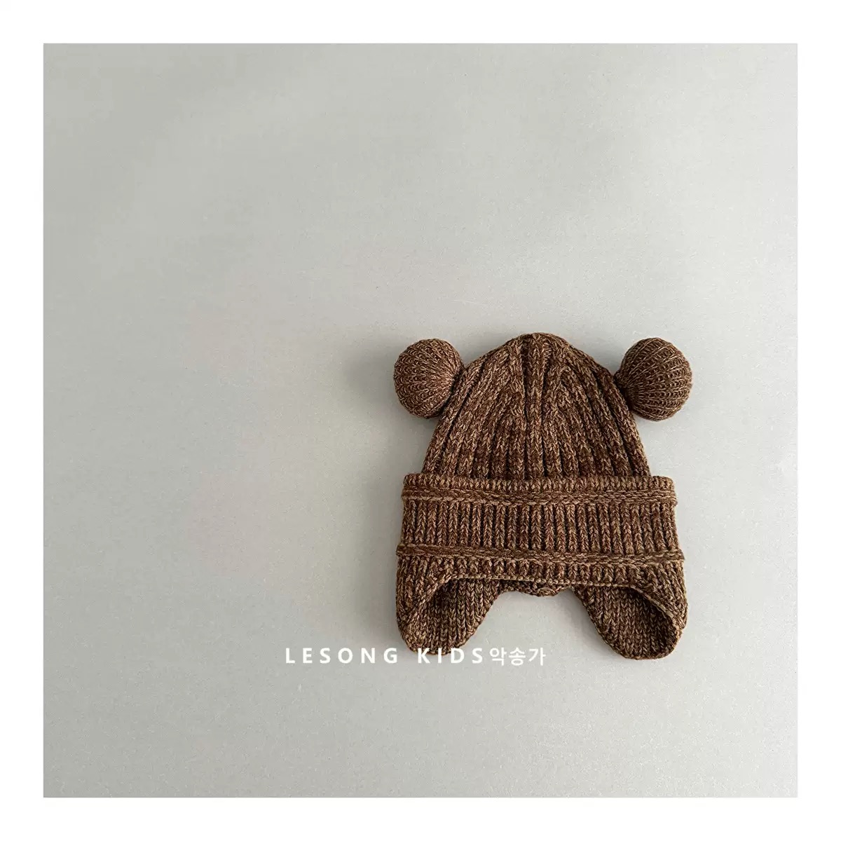 Mũ len tai gấu lót cotton nhiều màu cho bé szie 1-4y (VĐ 48-52cm)