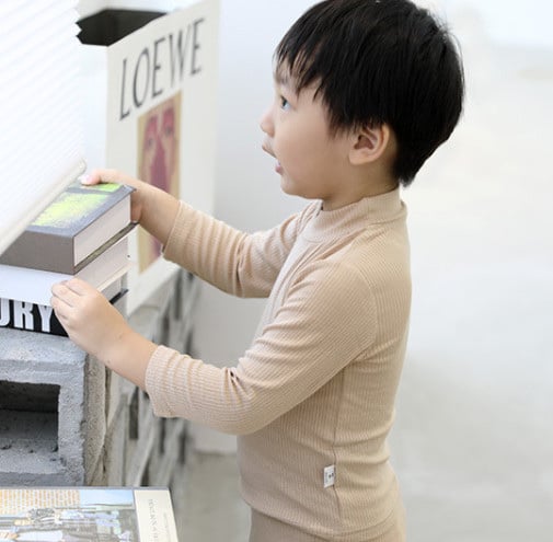 Áo giữ nhiệt cổ 3p Minky mom thun tăm nhiều màu BTBG