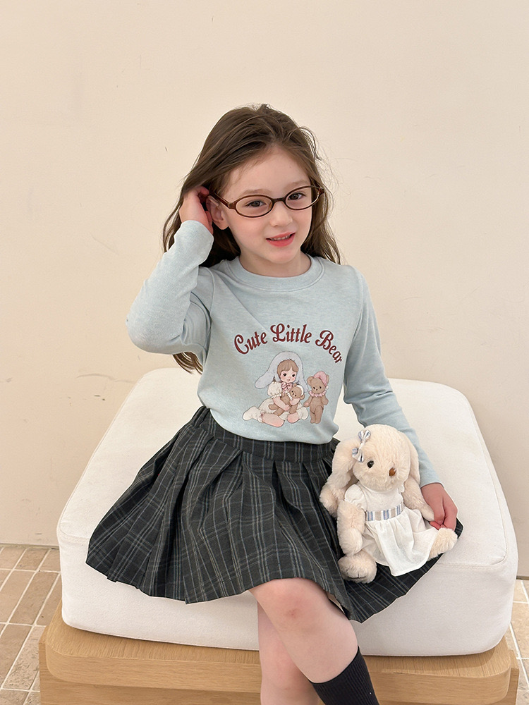 25G052 - Áo thun tăm AMBB họa tiết nhiều màu cho bé gái size 90-170