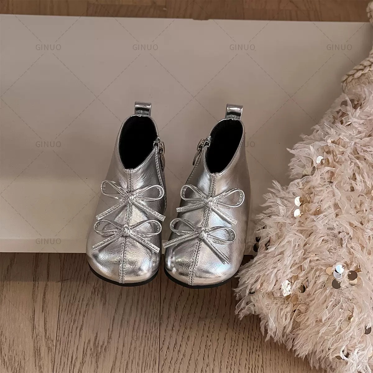 A334 - Bốt đính nơ siêu mềm cho bé gái size 22-30