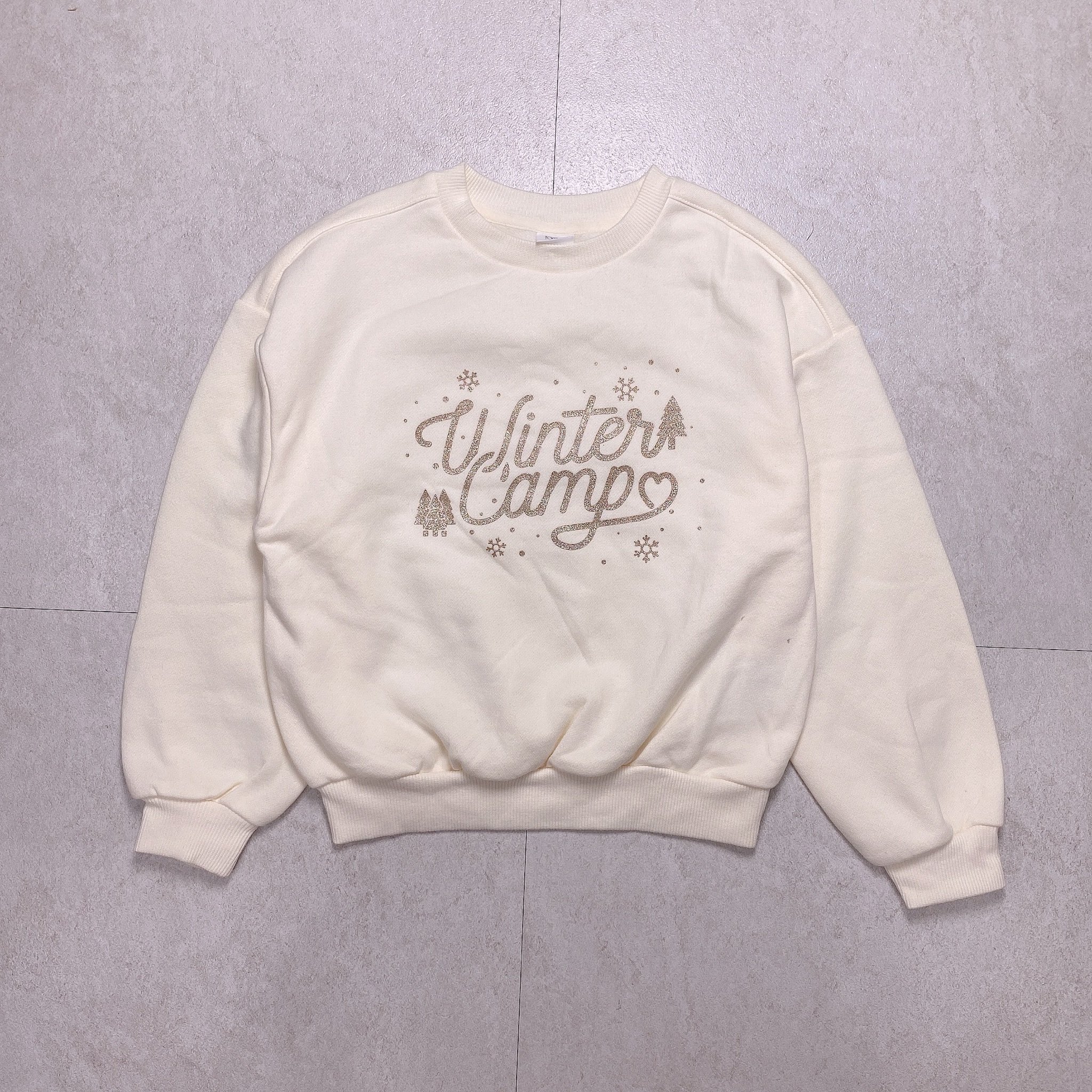 Bộ nỉ bông Topten 3 màu hồng / kem / đen Winter Camp size 110 - 160