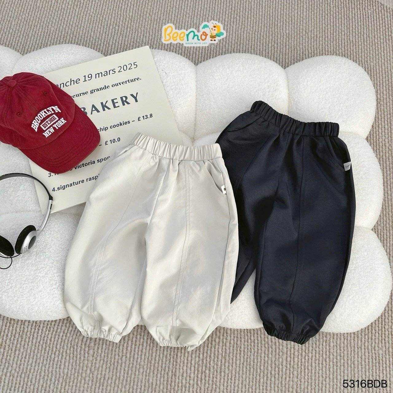 Bộ gió Beemo kẻ 2 màu cho bé trai size 1-6y