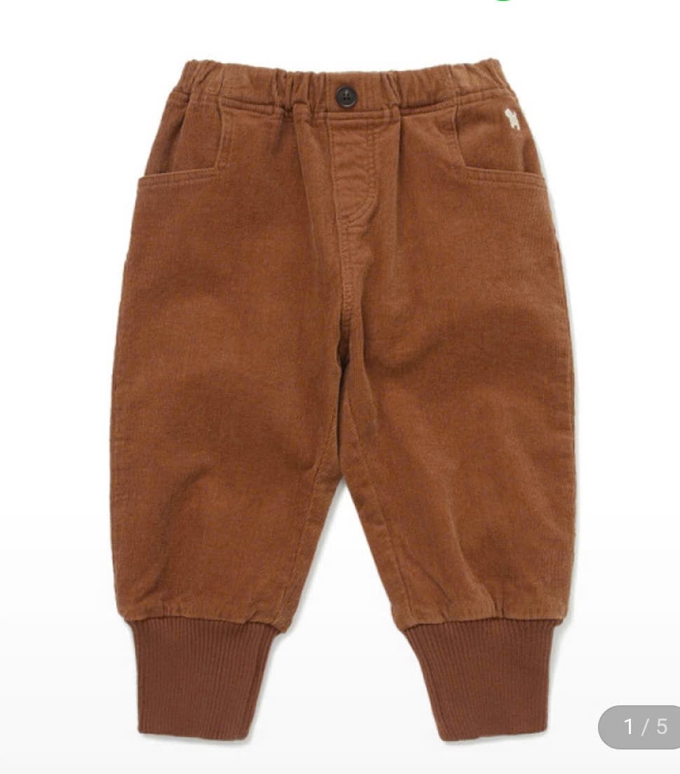 Quần jogger nhung BD xuất Hàn 2 màu navy/nâu bé trai size 90-120