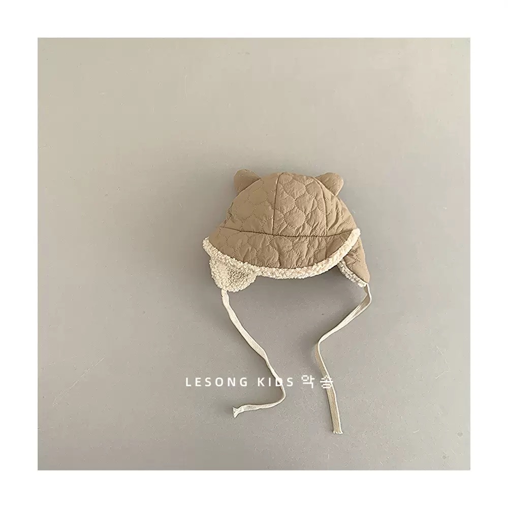 Mũ phao chần bông lót nỉ có che tai nhiều màu cho bé size 1-3y