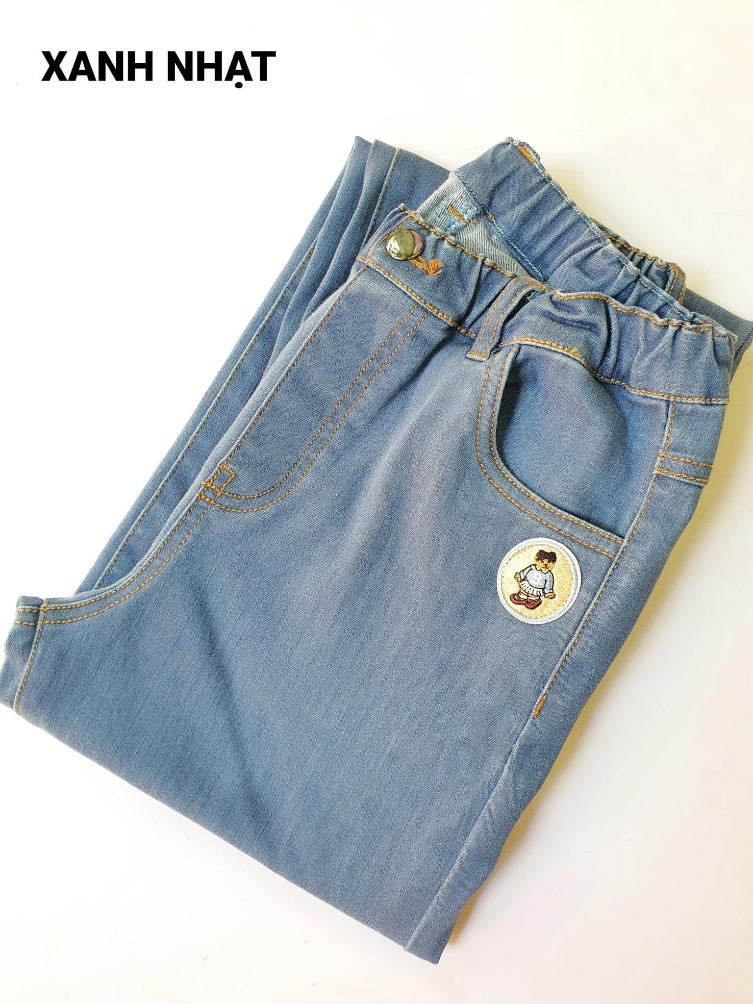 Quần jean mềm Bee Mon ống xuông 5 màu BG size 120 - 160