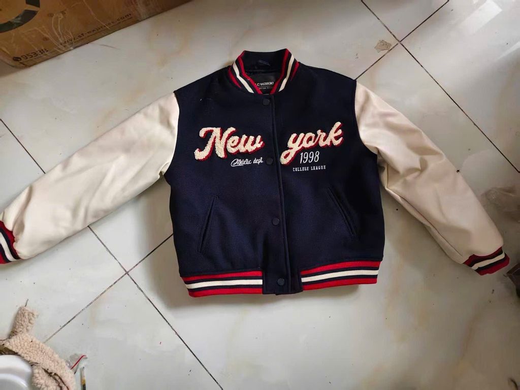 Áo khoác bomber LC dư xịn màu navy New York cho bé size 6-14y