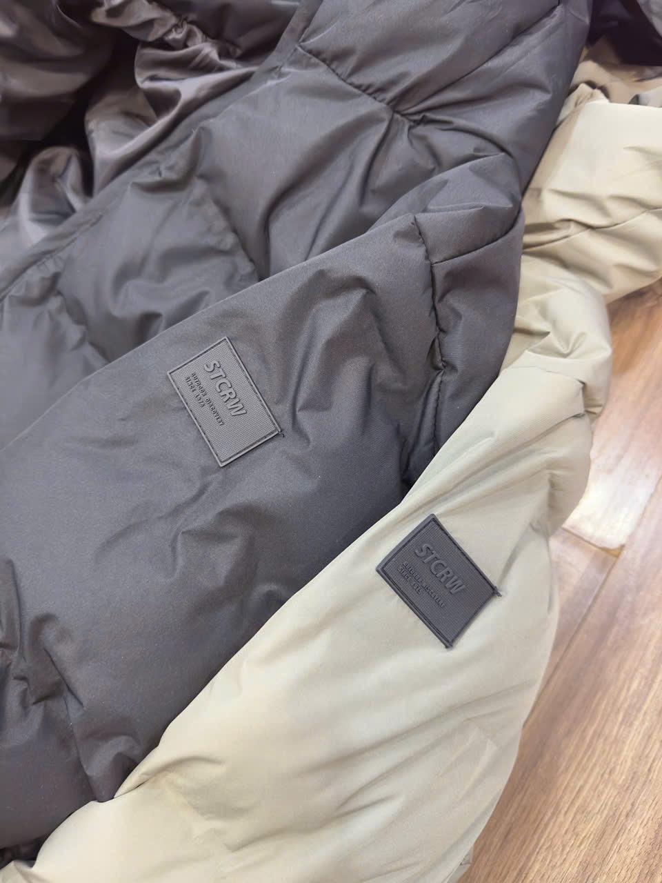 Áo khoác phao ZR dáng dài 2 màu đen/rêu cho bé size 6-14y