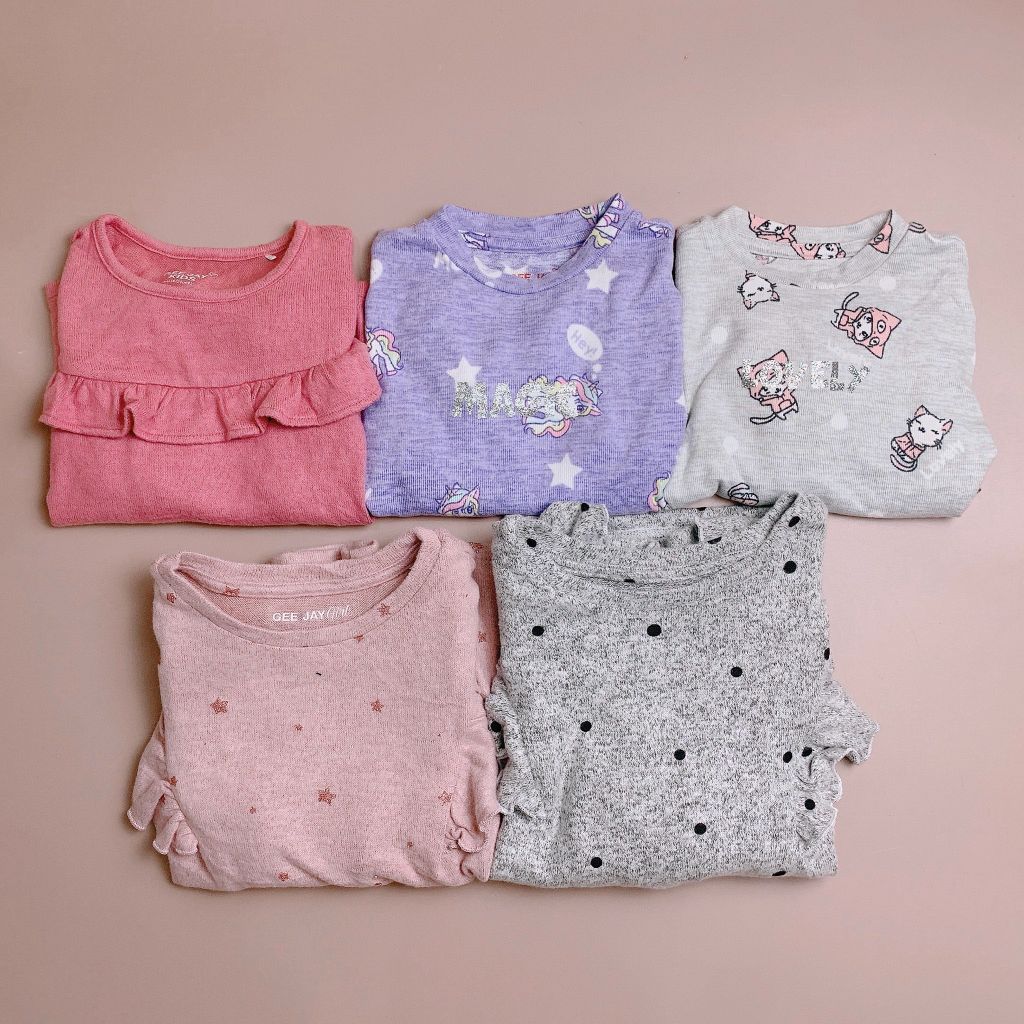 Áo len mềm cổ tròn nhiều hoạ tiết BG size 1-8y