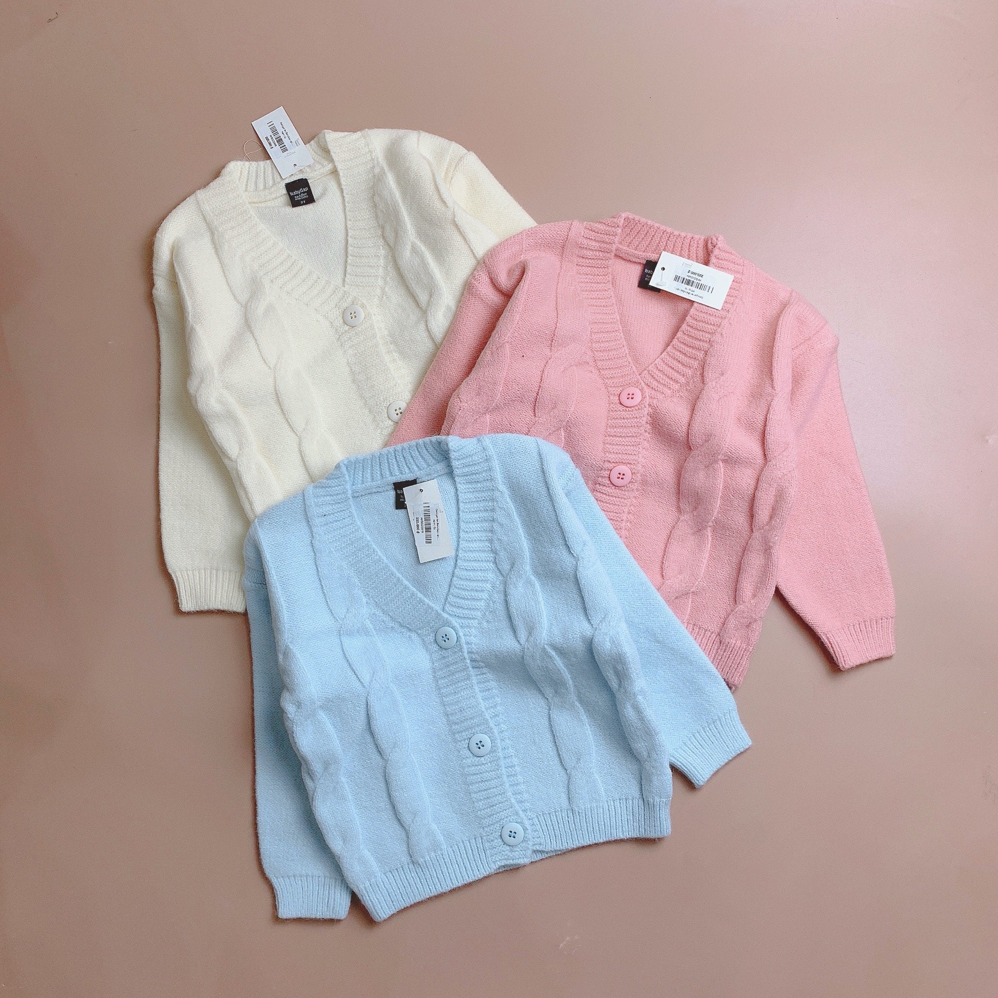Cardigan len BabyGap vặn thừng cổ tim 3 màu 1 - 5y
