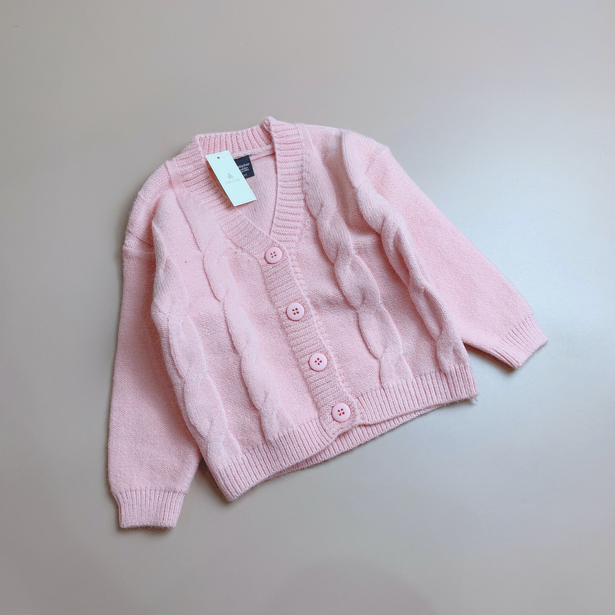 Cardigan len BabyGap vặn thừng cổ tim 3 màu 1 - 5y