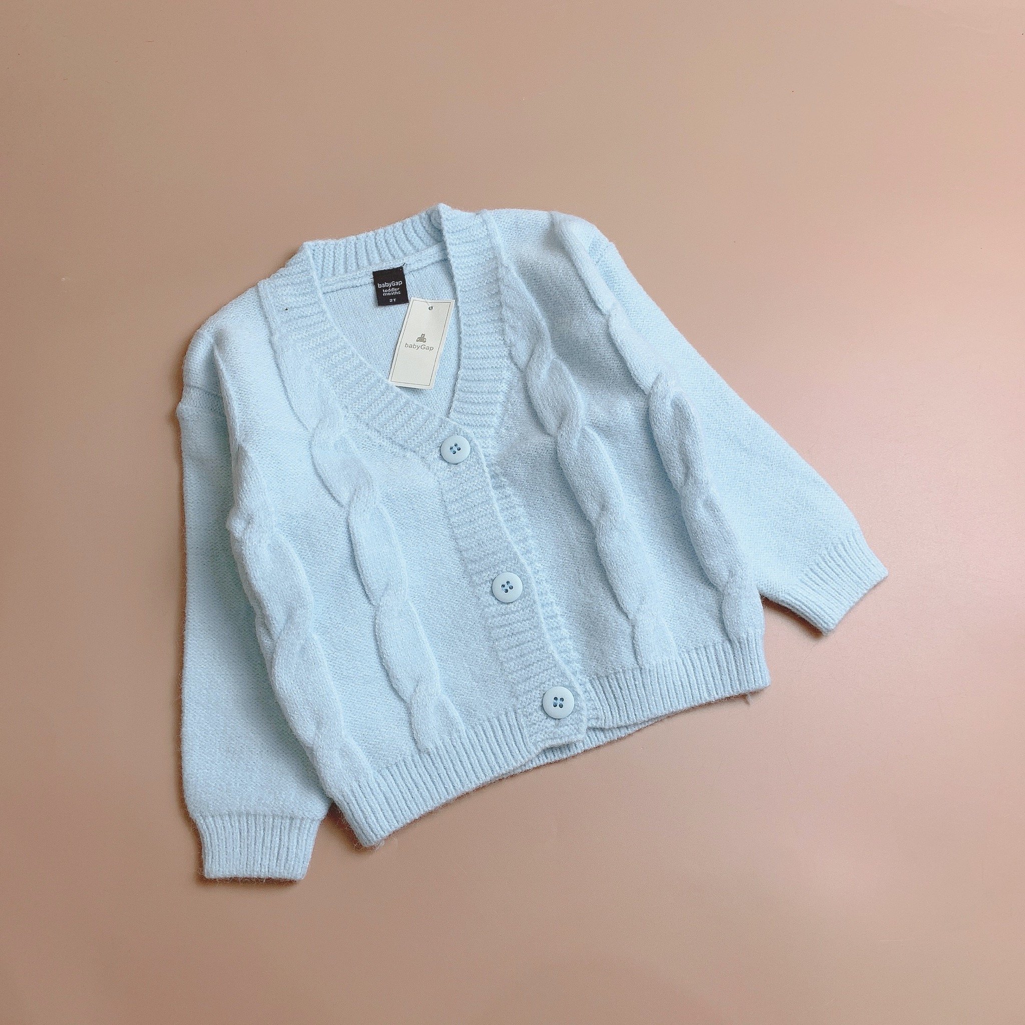 Cardigan len BabyGap vặn thừng cổ tim 3 màu 1 - 5y