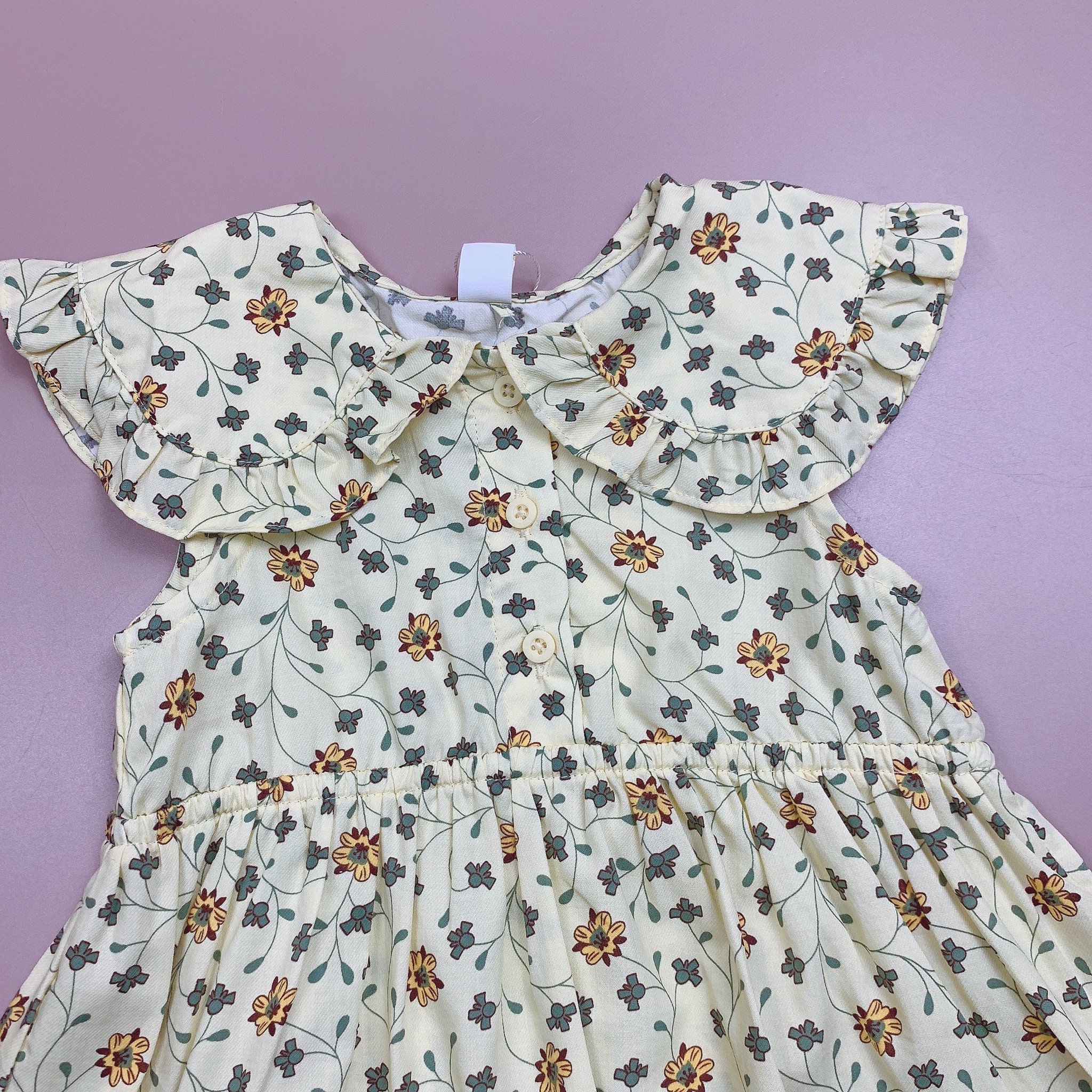 Váy thô Moimoln cổ sen 2 màu hoa size 90 - 130