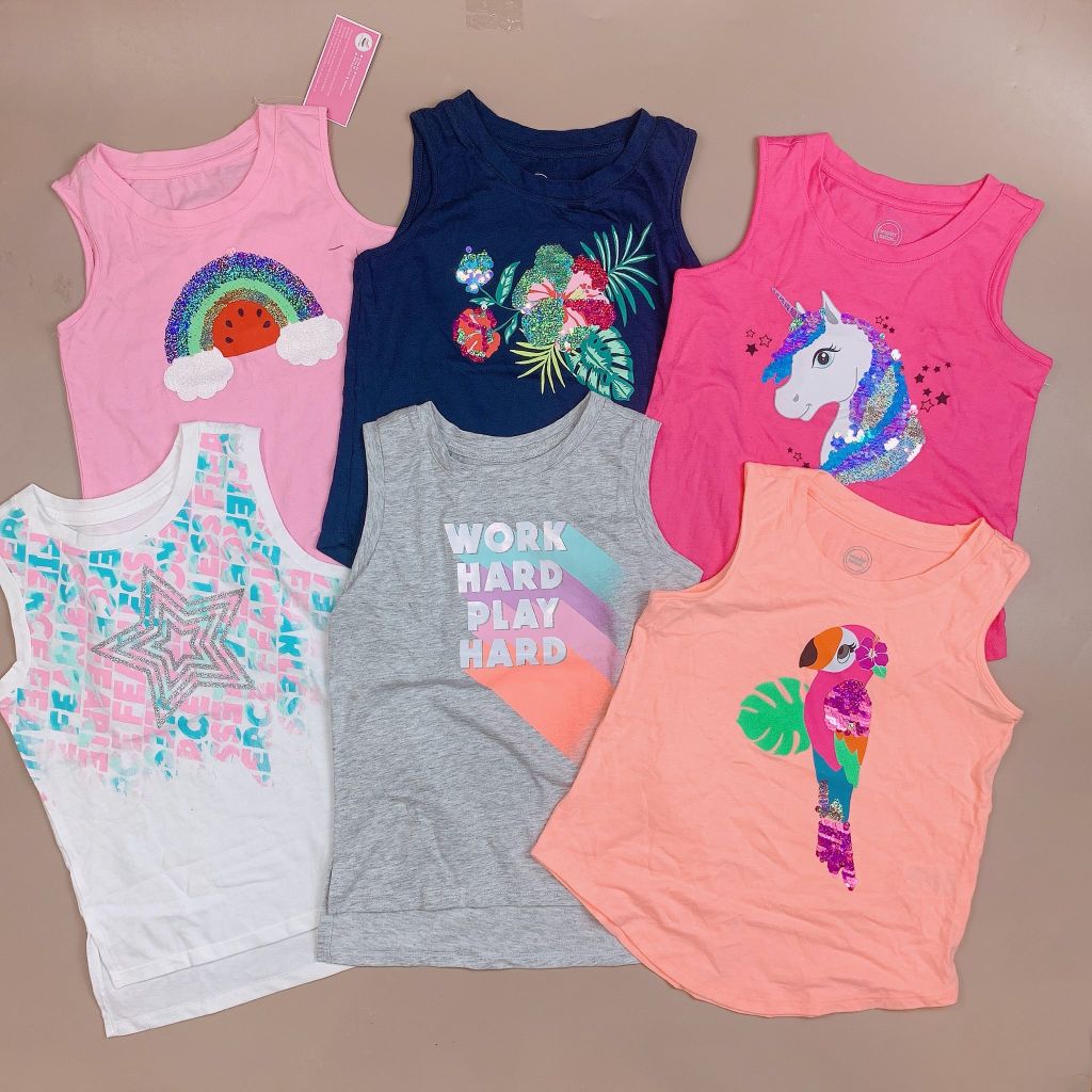 Áo thun sát nách W.N nhiều màu BG size 5-18y