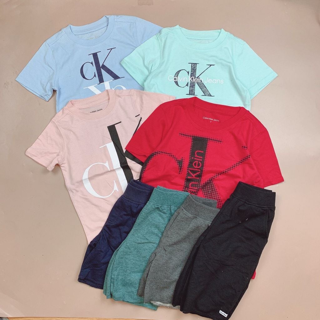 Bộ cotton C.K in chữ nhiều màu BT