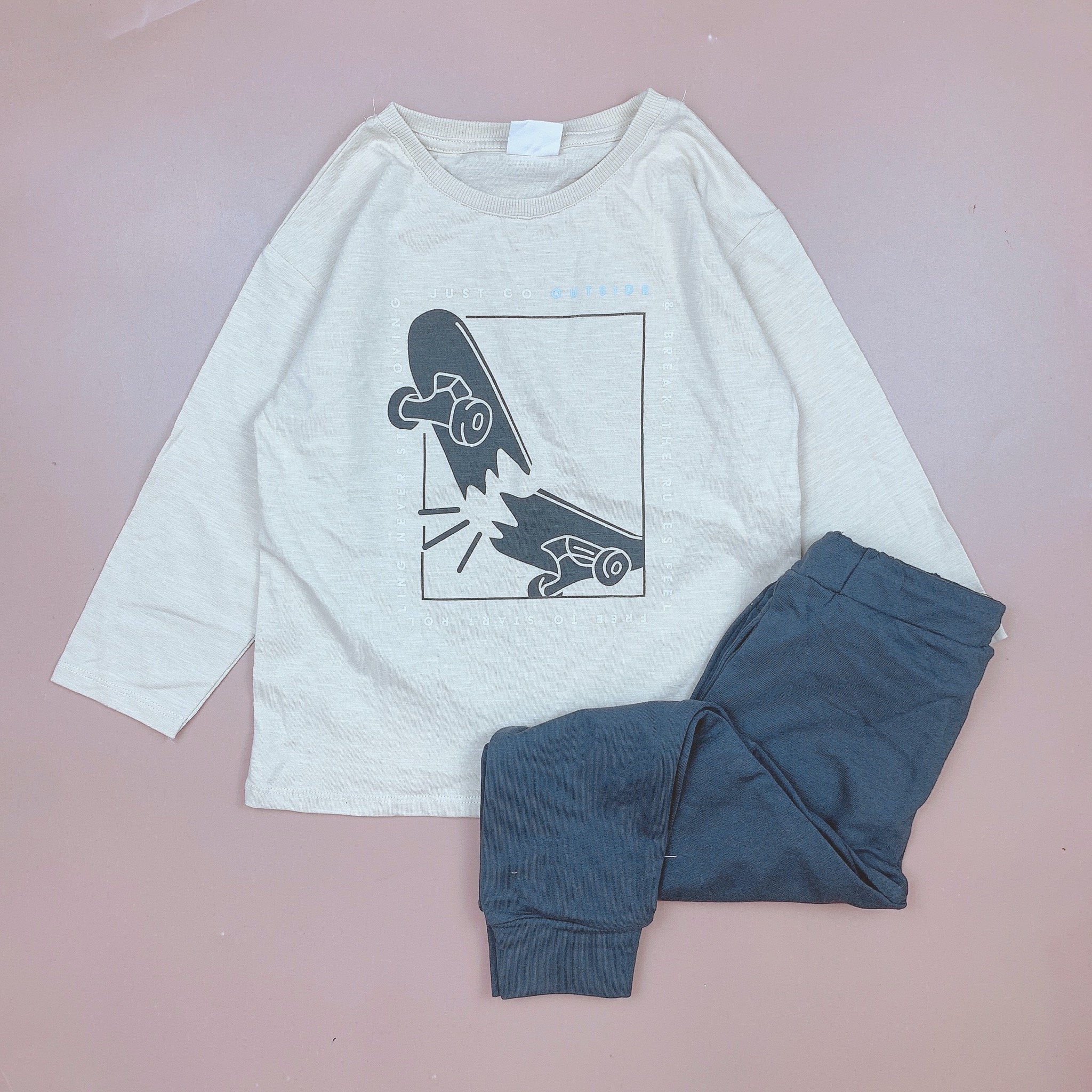 Bộ cotton Minene dài tay nhiều mẫu BT size 2-7y (quần ngẫu nhiên) - Bảng màu 2