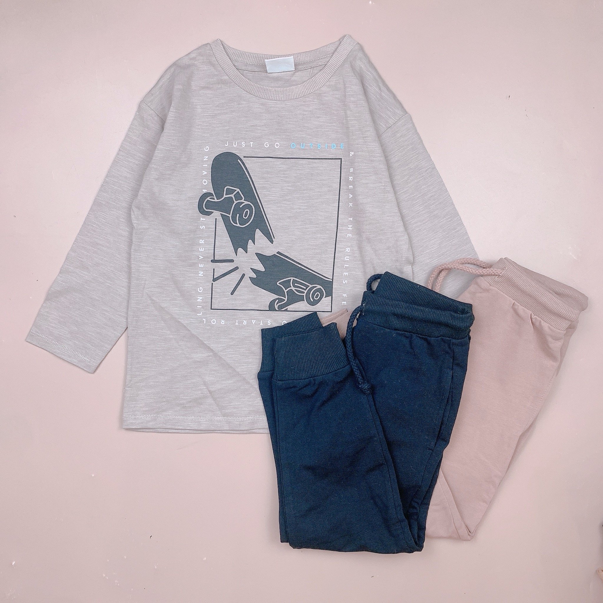 Bộ cotton Minene dài tay nhiều mẫu BT size 2-7y (quần ngẫu nhiên) - Bảng màu 2