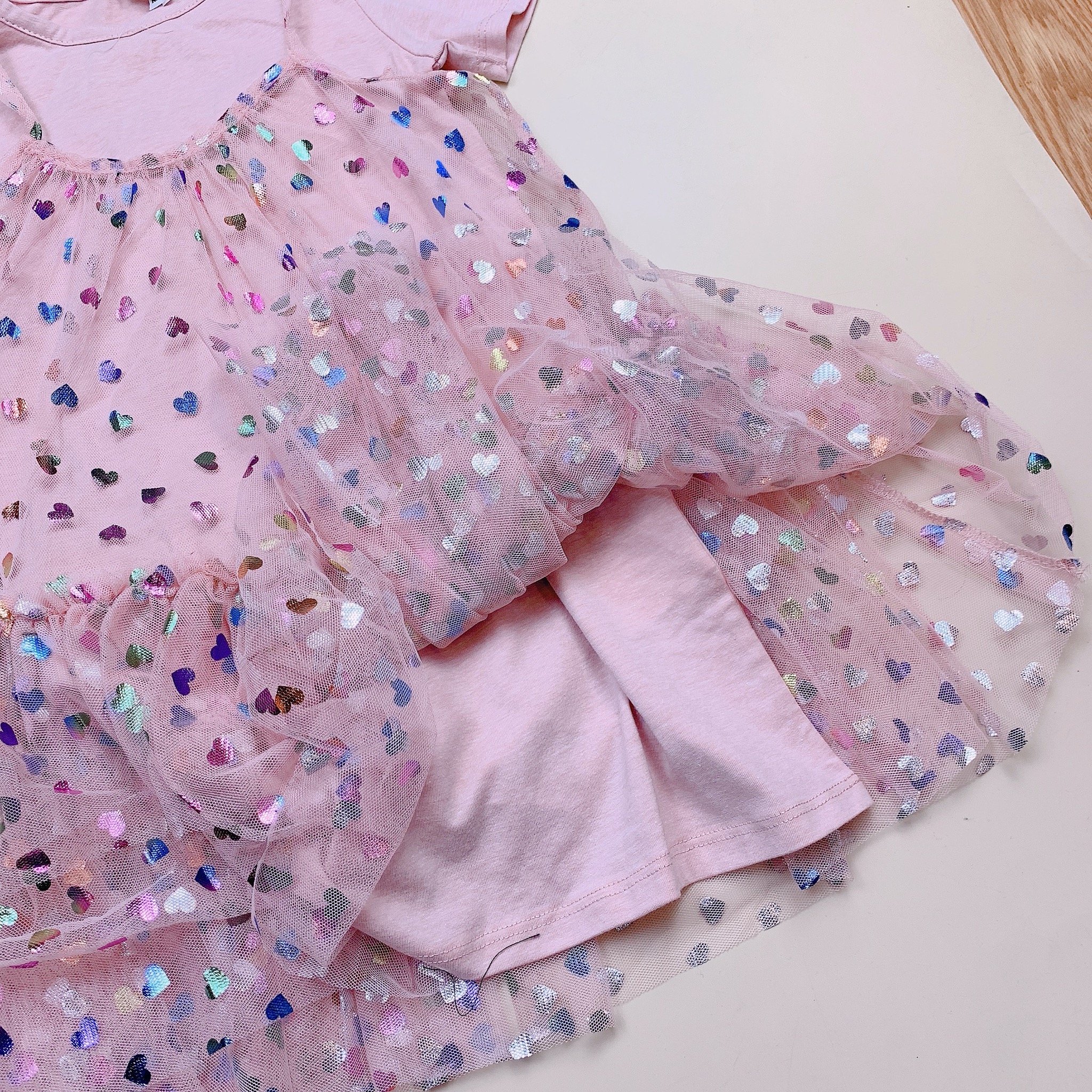 V00065 - Váy cotton phối ren lưới dư xịn 3 màu BG size 2-8y