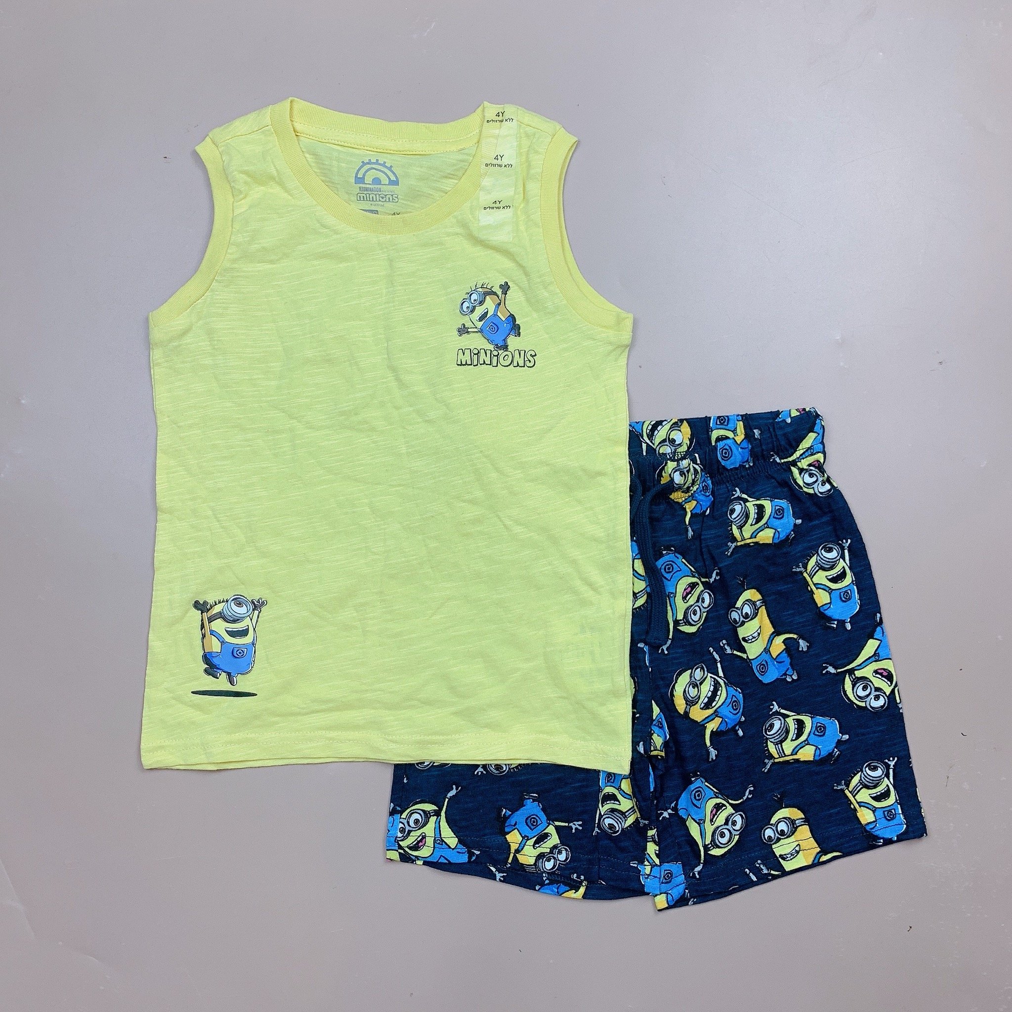 Bộ sát nách Delta 2 màu Minion/Spiderman BT size 2-14y