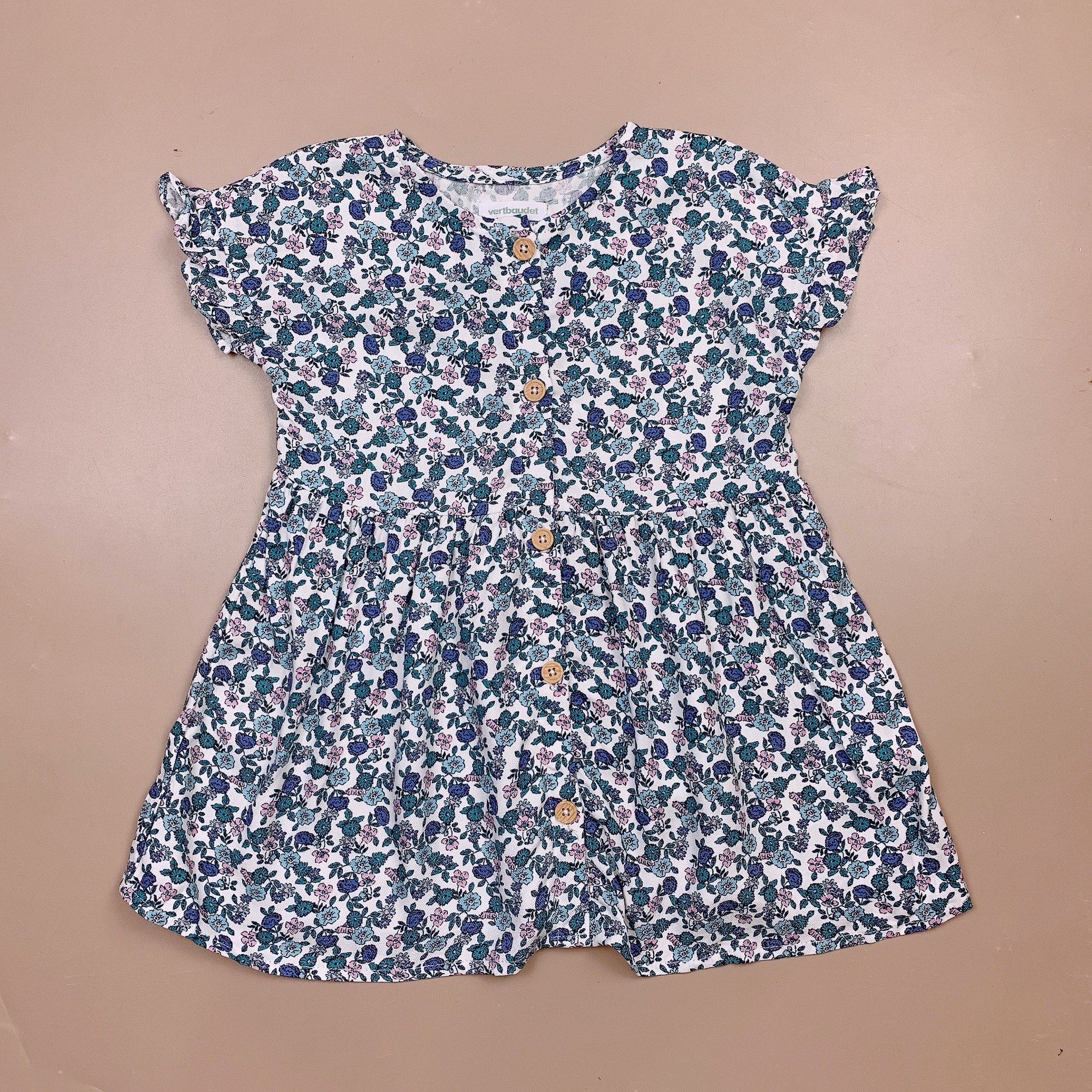 V00050 - Váy lanh hoa nhí nhiều màu BG size 2-14y