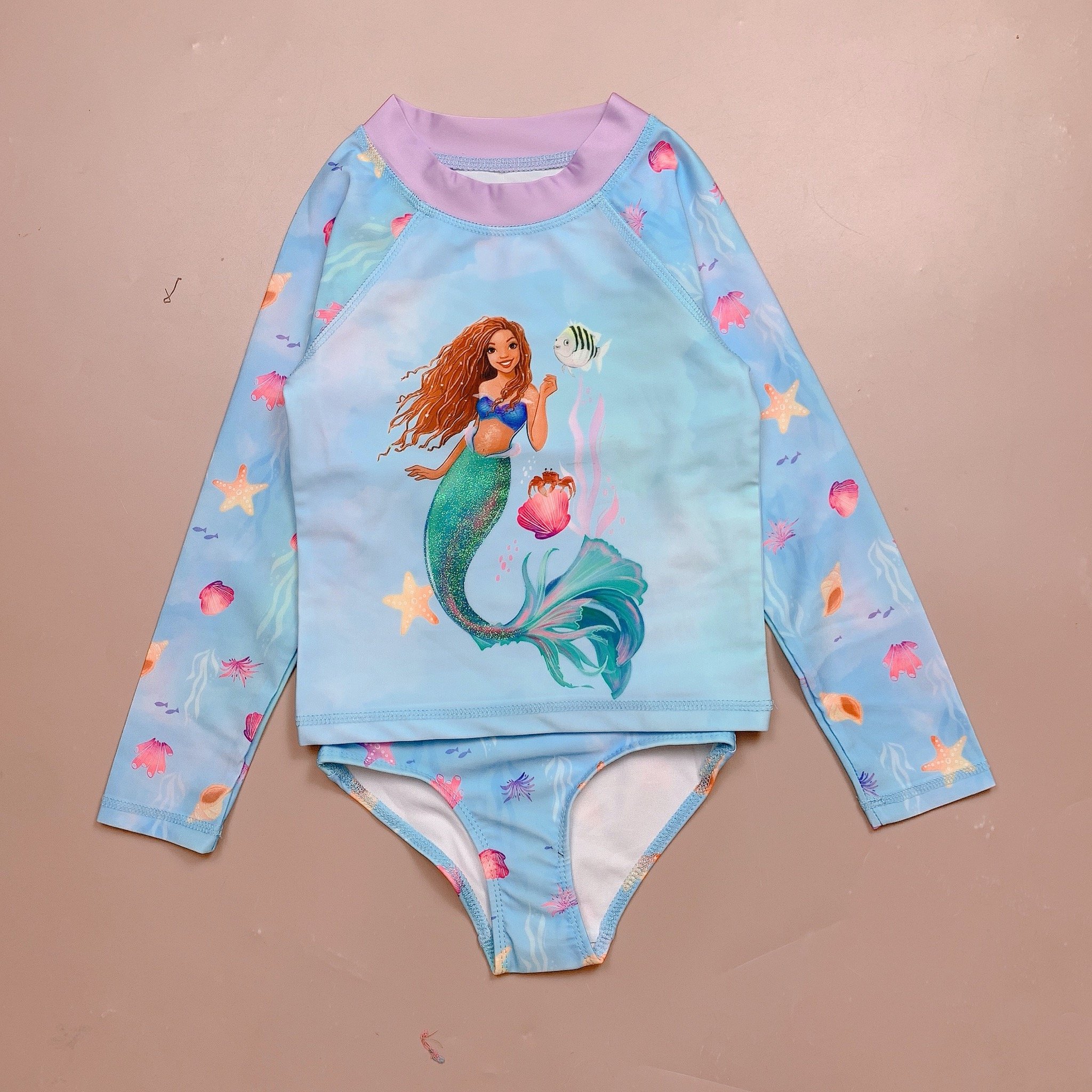 DB00052 Bộ bơi áo dài tay + quần tam giác BG size 2-14y