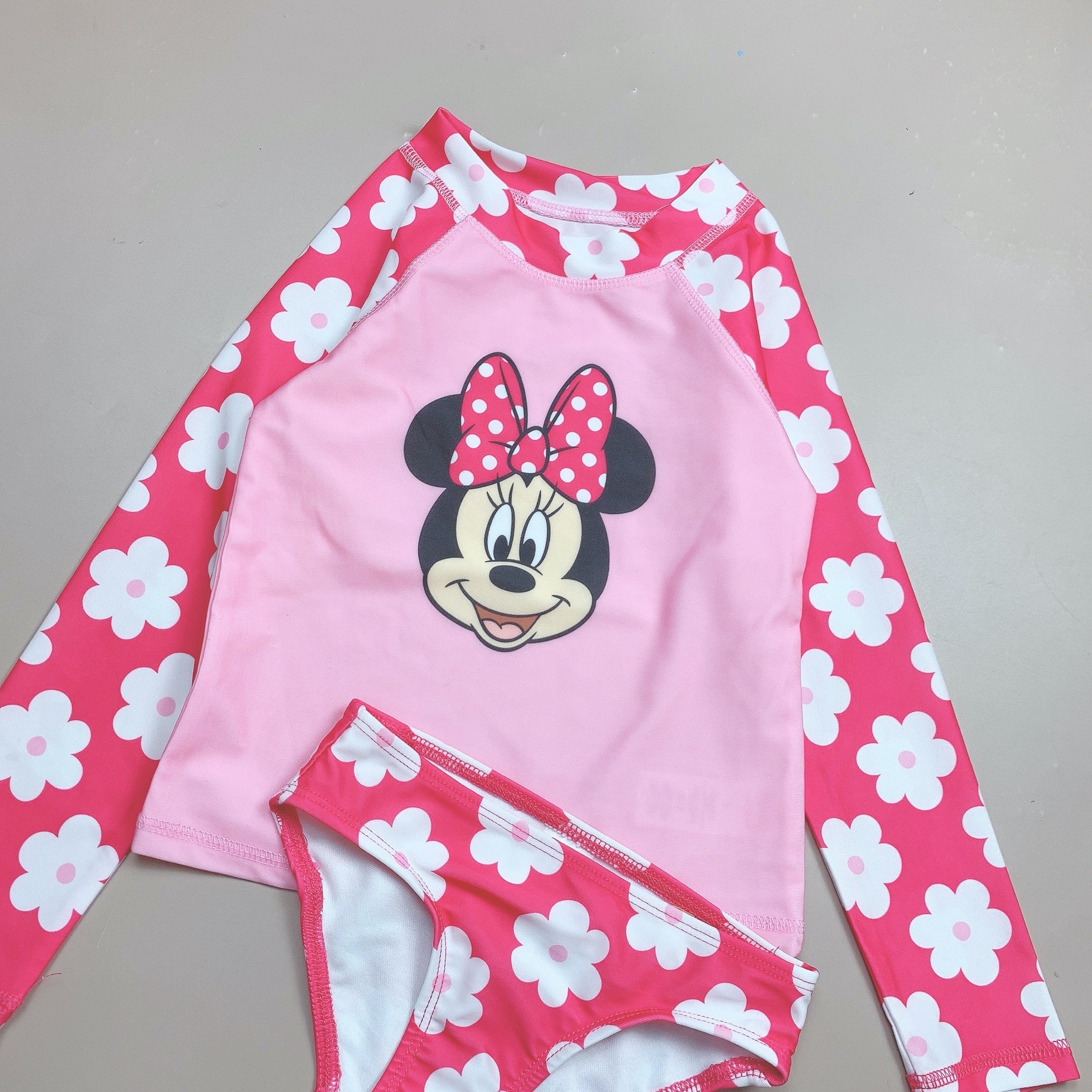 DB00052 Bộ bơi áo dài tay + quần tam giác BG size 2-14y