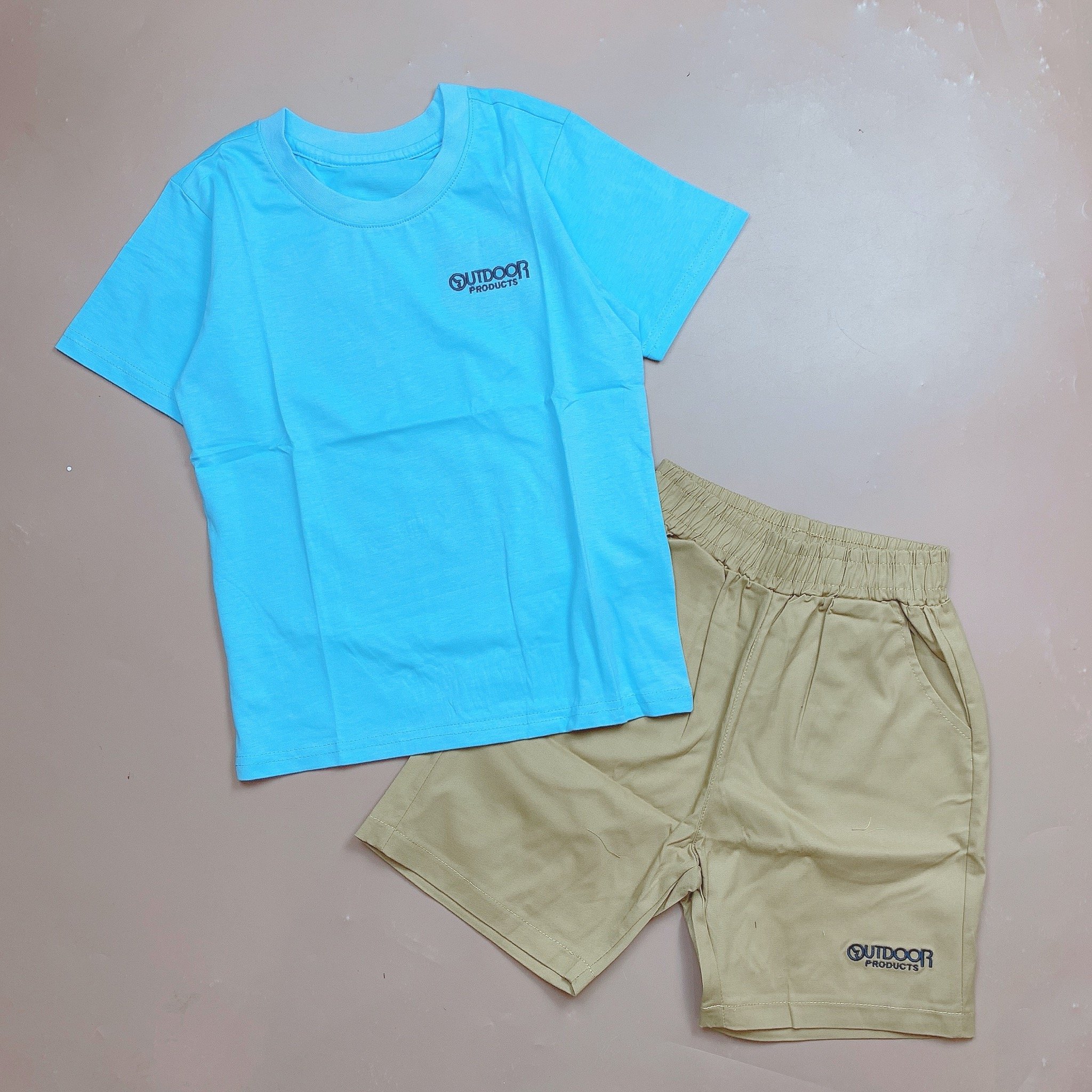 Bộ Outdoor áo thun cotton + quần kaki BT size 120-160